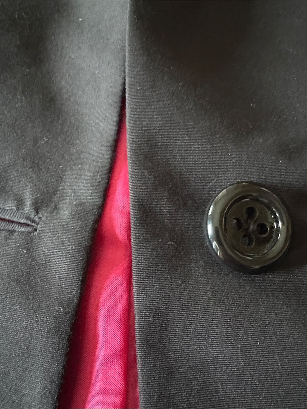 kate spade Black bow Coat jacket with Pink Lining and Bow Collar - Picture 6 of 8